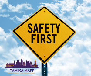 picture with the word Safety First